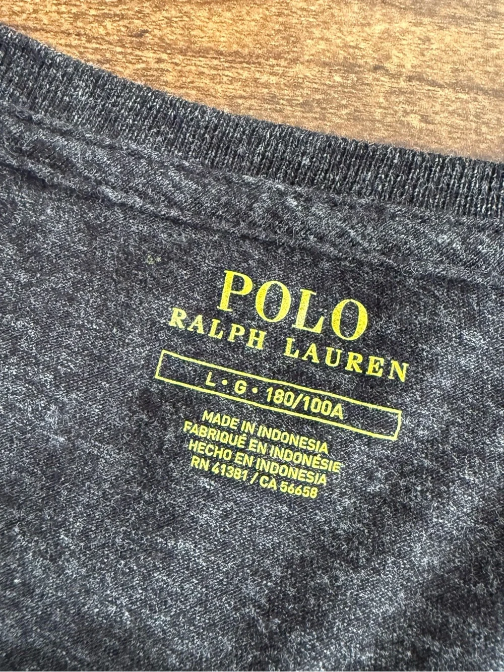 Polo by Ralph Lauren Charcoal Heather Long-Sleeve Crewneck Shirt